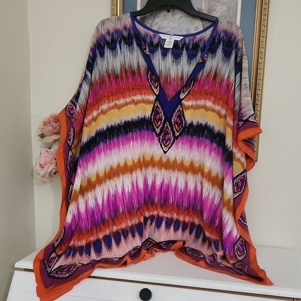 Trina Turk Theodore Dress 100%Silk Size XS Small Elegant Glam Coastal Bohemian - Picture 12 of 12